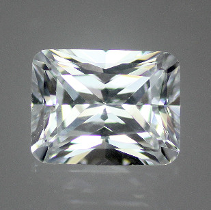 6A Quality:  Octagon White Cubic Zirconia