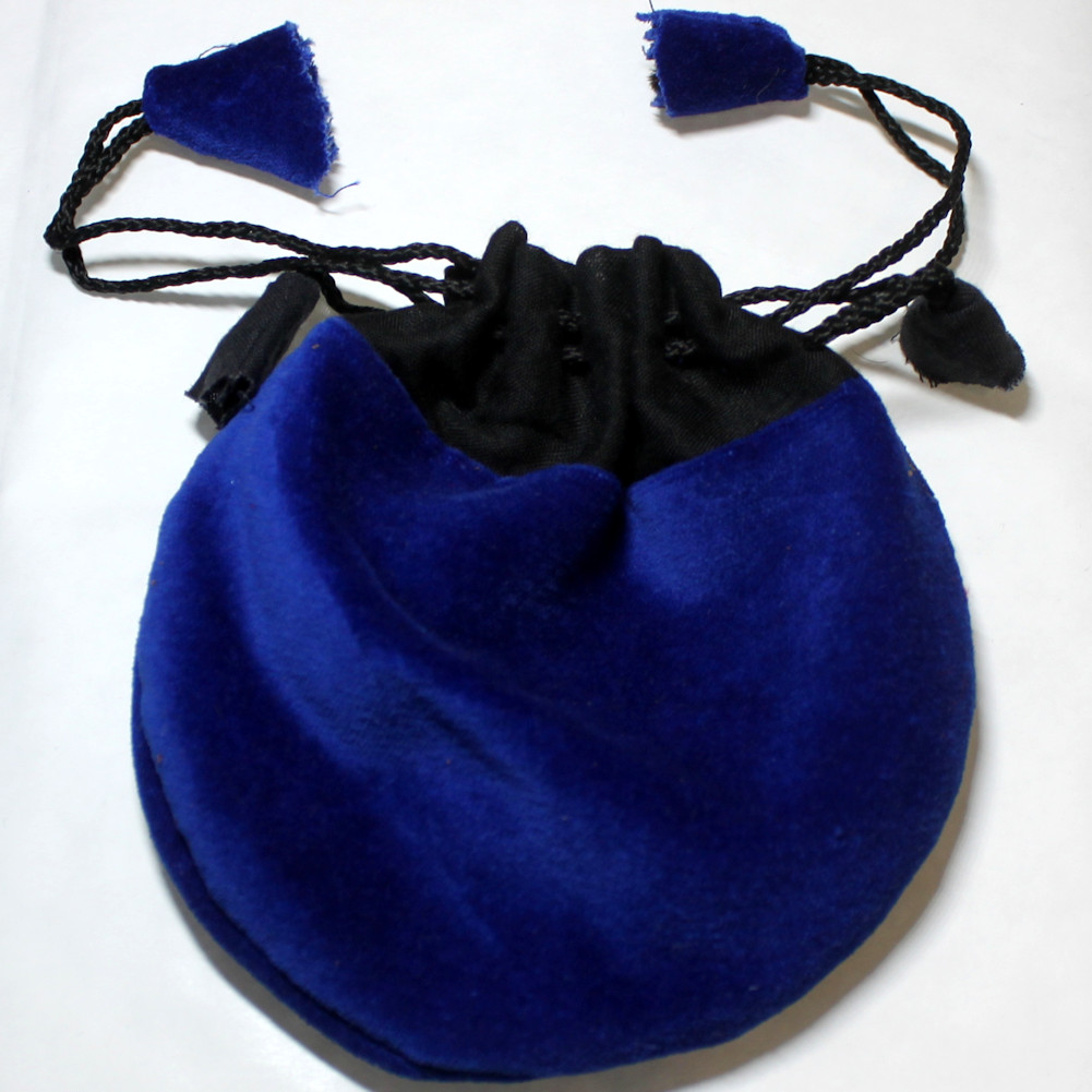 Bags:  Velvet Pouch Blue 