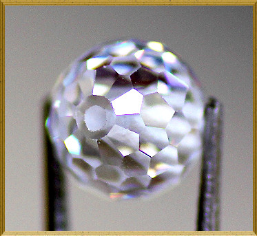 Beads: Ball with hole drilled White Cubic Zirconia