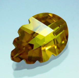 Beads:  Faceted Leaf Citrine Cubic Zirconia