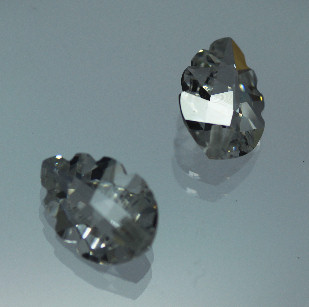 Beads:  Faceted Leaf White Cubic Zirconia