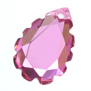 Beads:  Flat Leaf Pink Cubic Zirconia