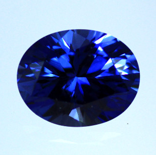 Lab Blue Sapphire:  Top Blue Oval Lab Blue Sapphire