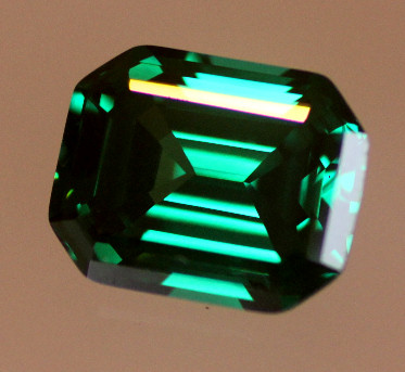 Rectangular Asscher: Emerald Green Cubic Zirconia