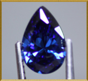 Pear: Blue Sapphire Cubic Zirconia