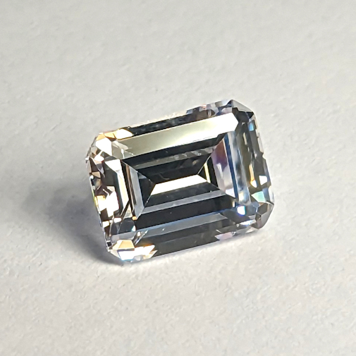 6A, Cubic Zirconia, Emerald, White, 8x6mm (1.57ct)