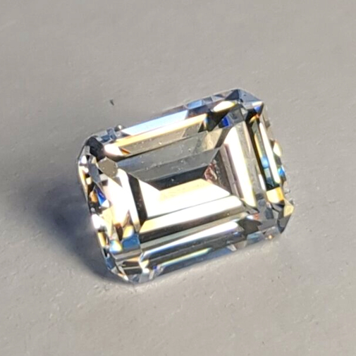 6A, Cubic Zirconia, 6A Quality, Emerald, White, 8.5x6.5mm (1.99ct)