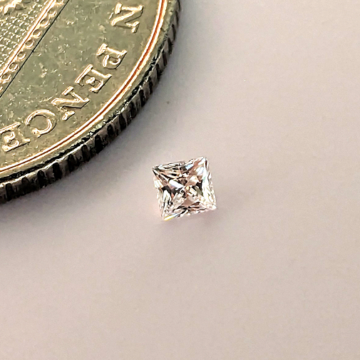 6A, Cubic Zirconia, 6A Quality, Princess, White, 2.75mm (0.14ct)
