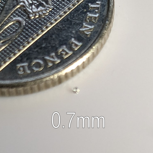 6A, Cubic Zirconia, 6A Quality, Round Brilliant 8 Hearts & Arrows, White, 0.7mm (0.001ct)