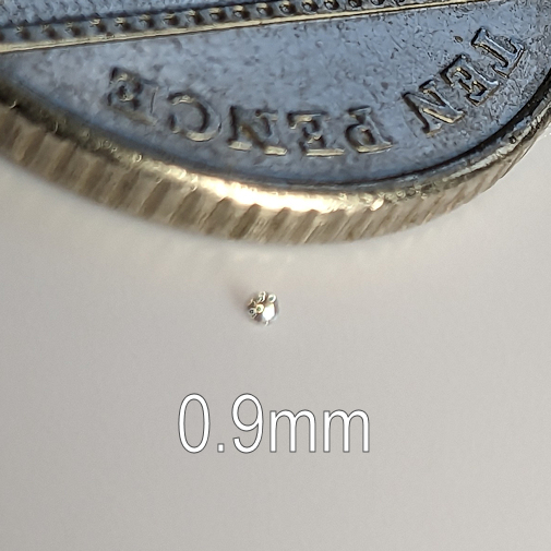 6A, Cubic Zirconia, 6A Quality, Round Brilliant 8 Hearts & Arrows, White, 0.9mm (0.003ct)