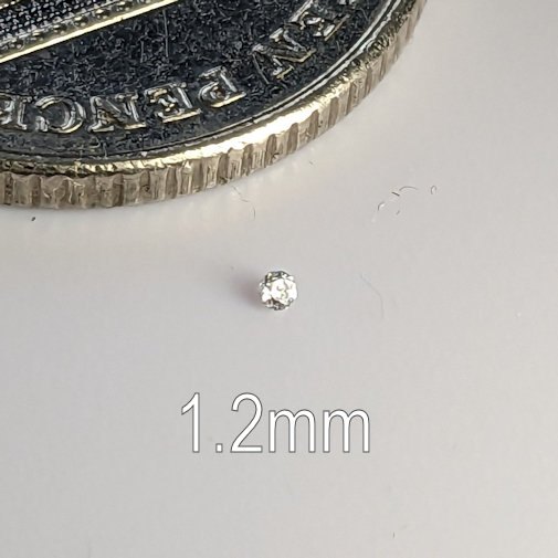 6A, Cubic Zirconia, 6A Quality, Round Brilliant 8 Hearts & Arrows, White, 1.2mm (0.007ct)