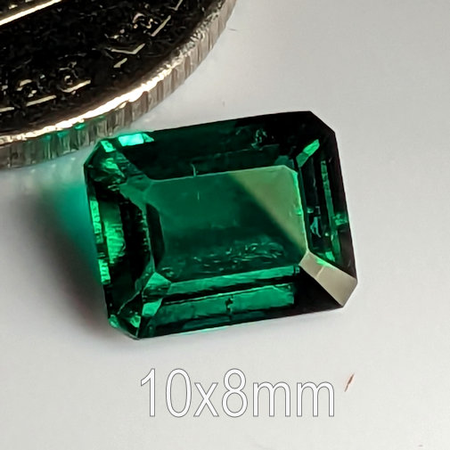 Lab Created Emerald, Created Emerald, Emerald, 10x8mm (3.13ct)