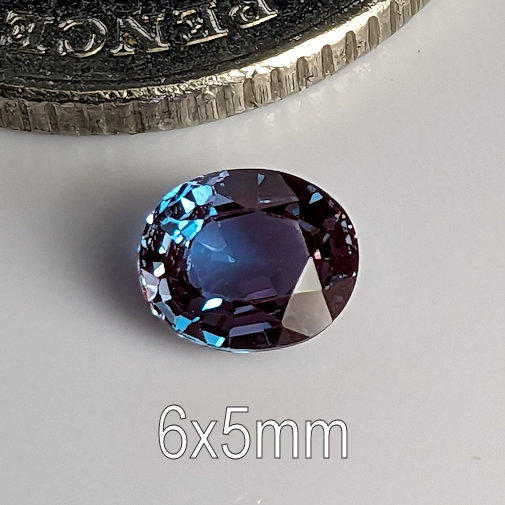 Lab Alexandrite, Created Alexandrite, Oval, 6x5mm (0.61ct)