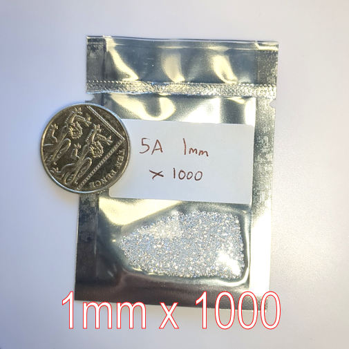 Cubic Zirconia, Wholesale Lots, AAAAARound Brilliant, White,  1mm (2000pcs)