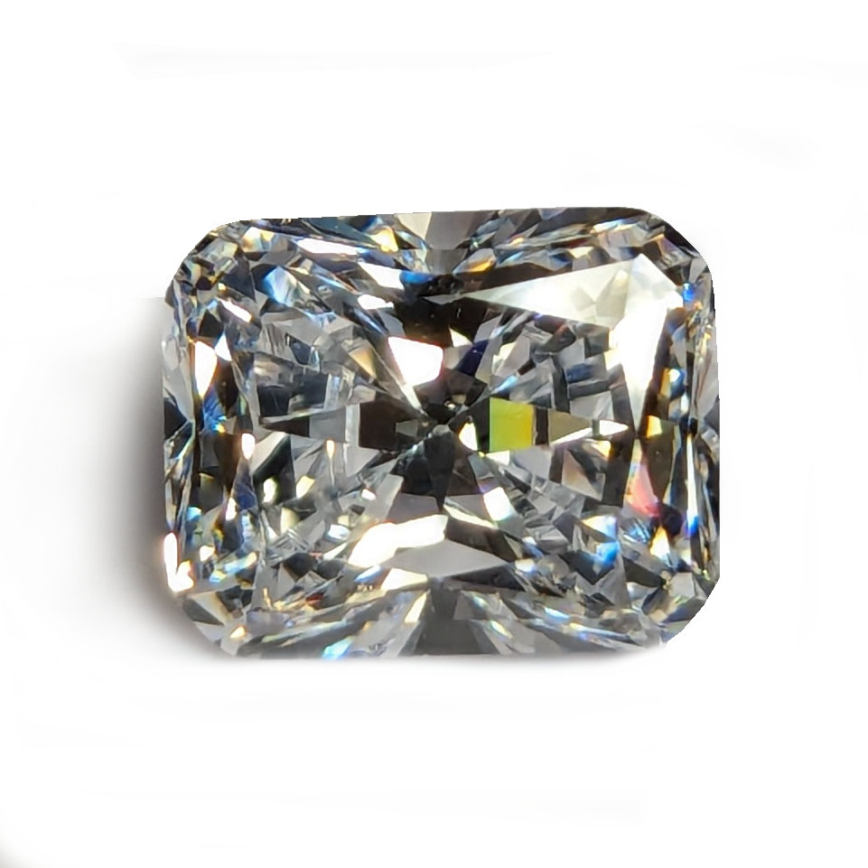 6A, Cubic Zirconia, Modern Radiant, White, 6.5x4.5mm (0.75ct)