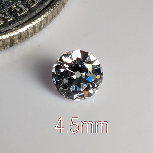 Cubic Zirconia, OEC Style 3, White, 4.5mm (0.34ct)