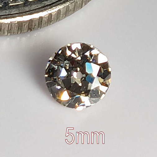 Cubic Zirconia, OEC Style 3, Light Champagne, 5mm (0.45ct)