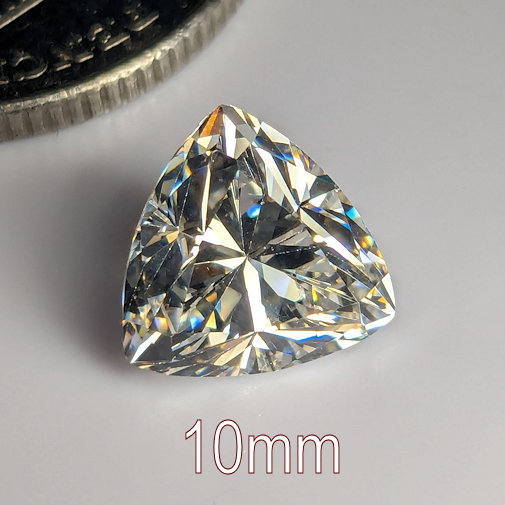 6A, Cubic Zirconia, Trillion, Warmer, 10mm (3.8ct)
