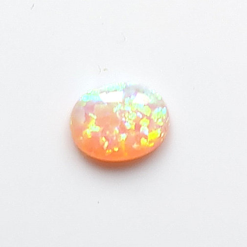 Lab Created Opal, Oval Cabochon, Light Pink (k-54), 9x7mm (2ct)