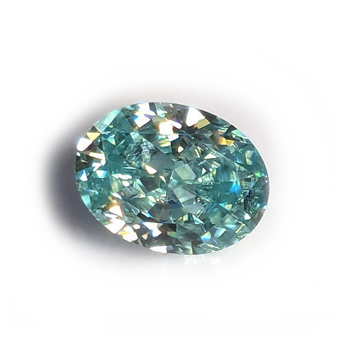 6A, Moissanite, Oval, Aquamarine, 8x6mm (1.2ct)