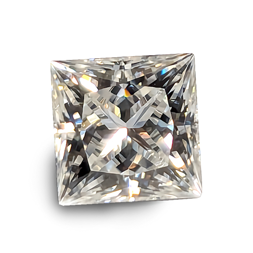6A, Moissanite, Princess, Warm, 5.5mm (1ct)
