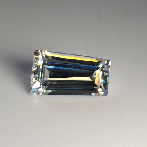 Cubic Zirconia, Tapered Baguette, White, 6x3x2.5mm (0.257ct)