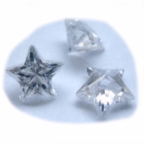 Cubic Zirconia, Star, White, 5mm (0.45ct)