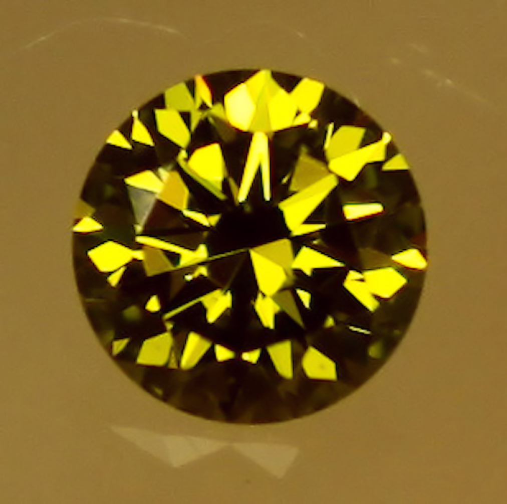 5A, Cubic Zirconia, AAAAA Quality, Round Brilliant, Peridot, 10mm (3.8ct)