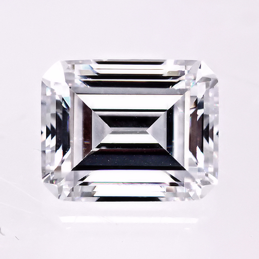 Cubic Zirconia, Emerald, White, 4x3mm (0.2ct)