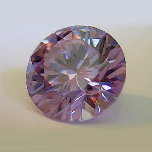 5A, Cubic Zirconia, AAAAA Quality, Round Brilliant, Lavender, 5mm (0.45ct)