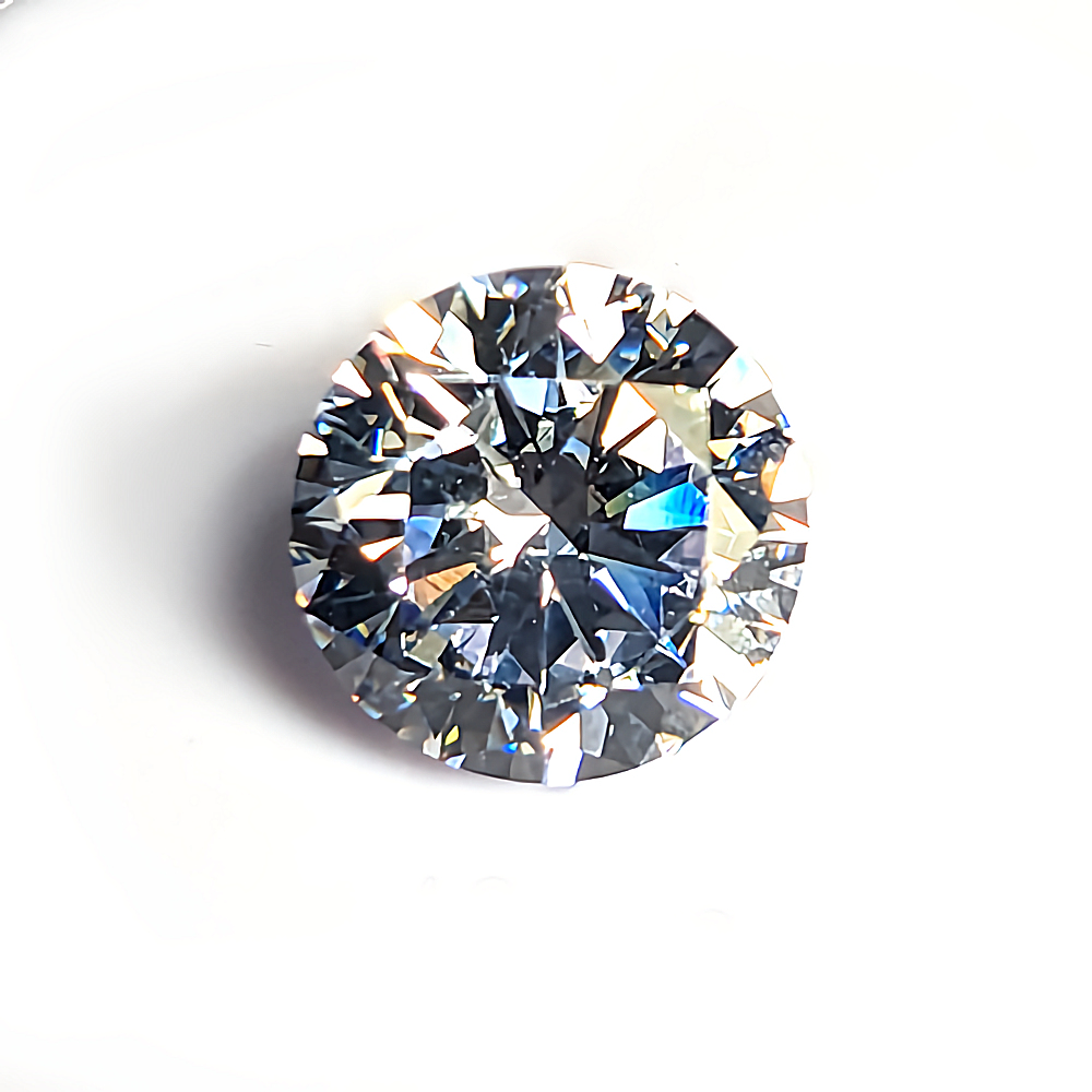 3A, Cubic Zirconia, AAA Quality, Round Brilliant, White, 9mm (2.76ct)