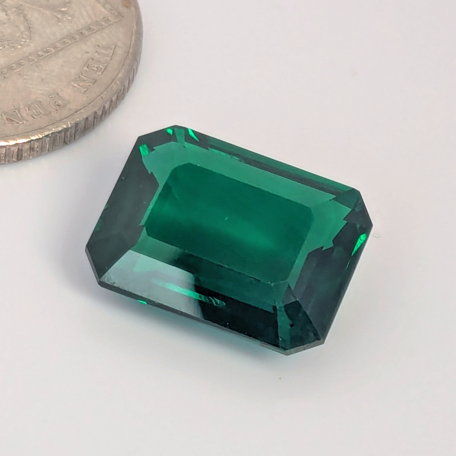 Lab Created Emerald, Created Emerald, Emerald, 16x12mm (14ct)