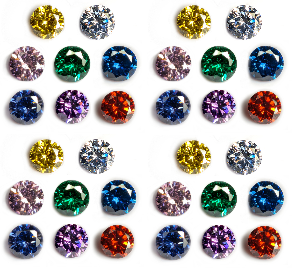 32x 2mm mixed lot of 8 Colours AAA Qualit