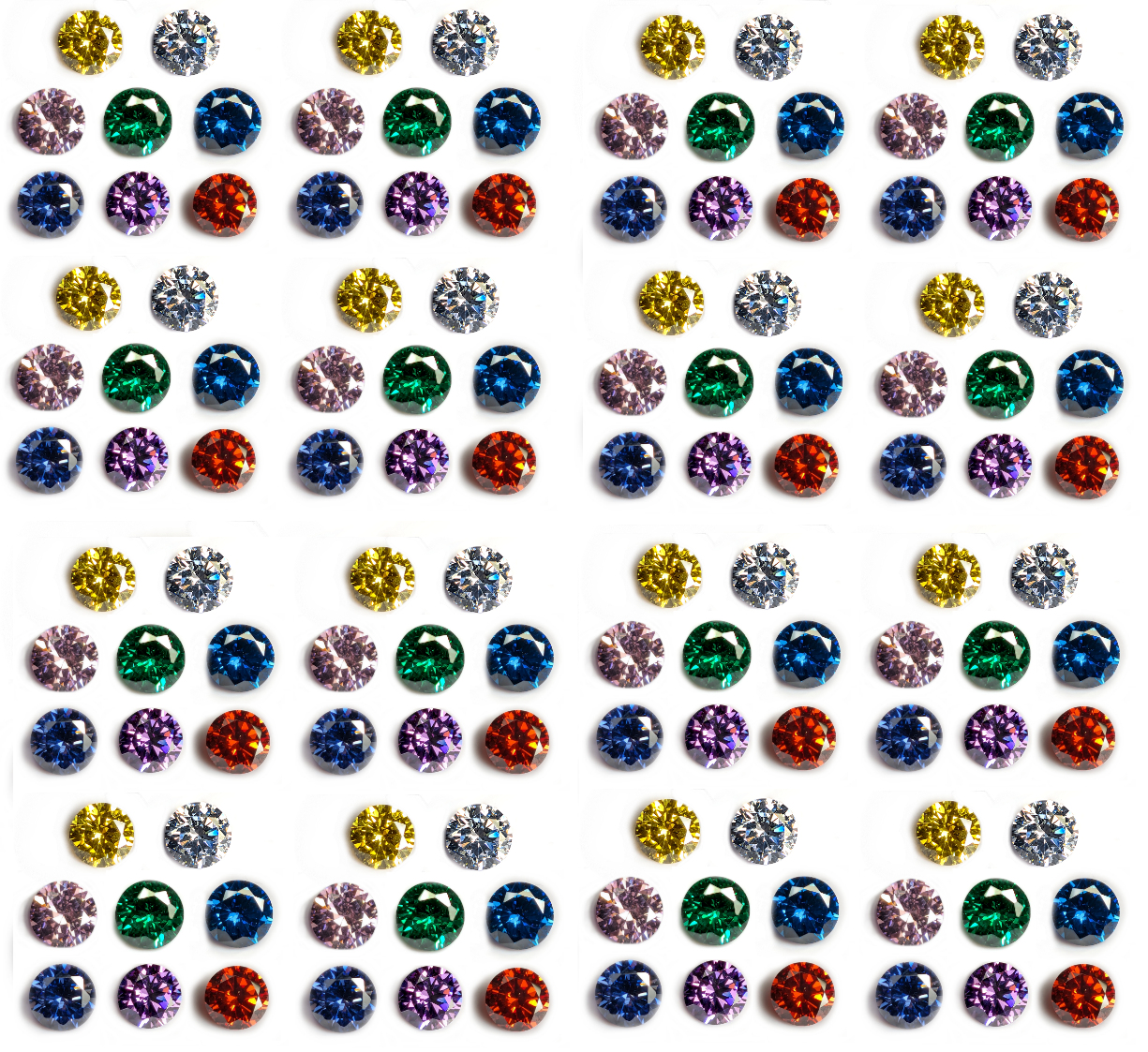 128x 2mm mixed lot of 8 Colours AAA Quality 