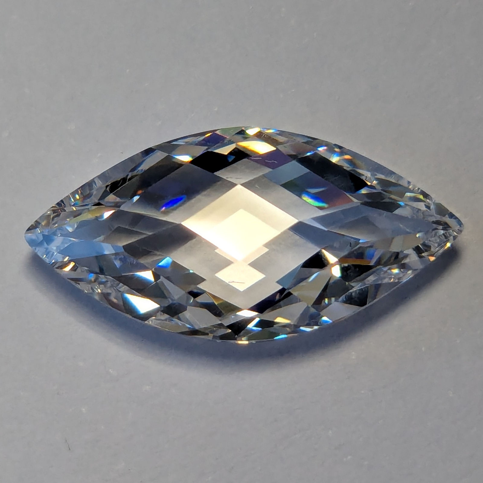 Cubic Zirconia, Beads, Rhombus, White, 20x10mm (5.3ct)