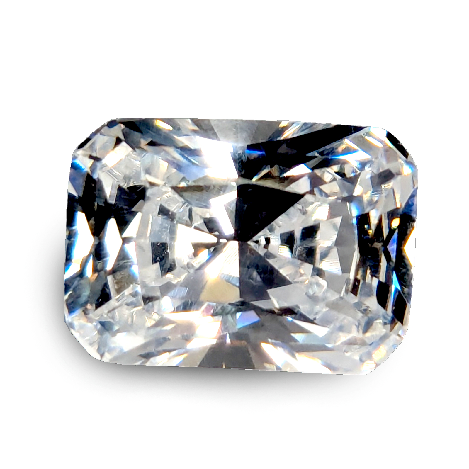 6A Quality:  Octagon White Cubic Zirconia