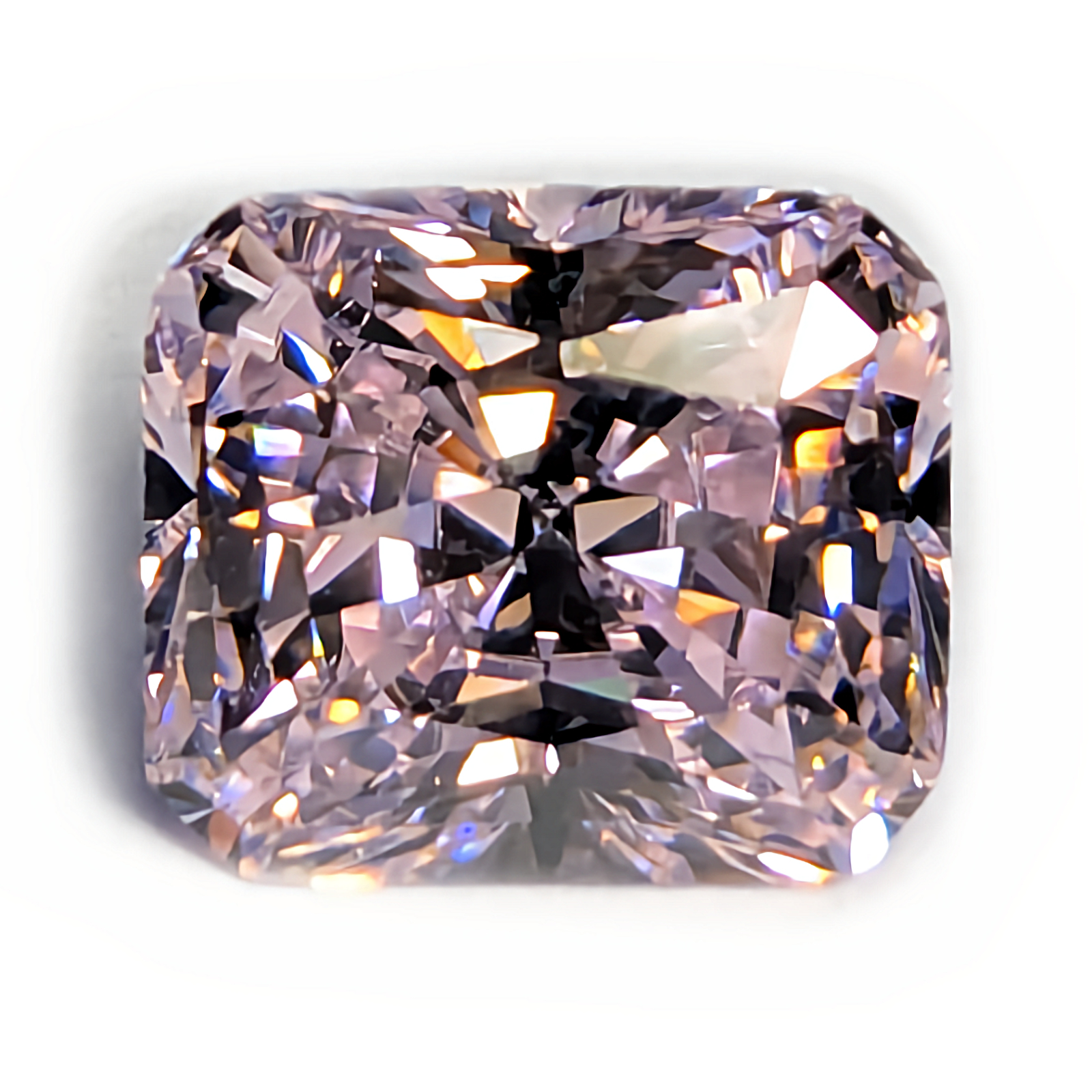 6A, Cubic Zirconia, Modern Radiant, Pink, 6x5mm (0.82ct)