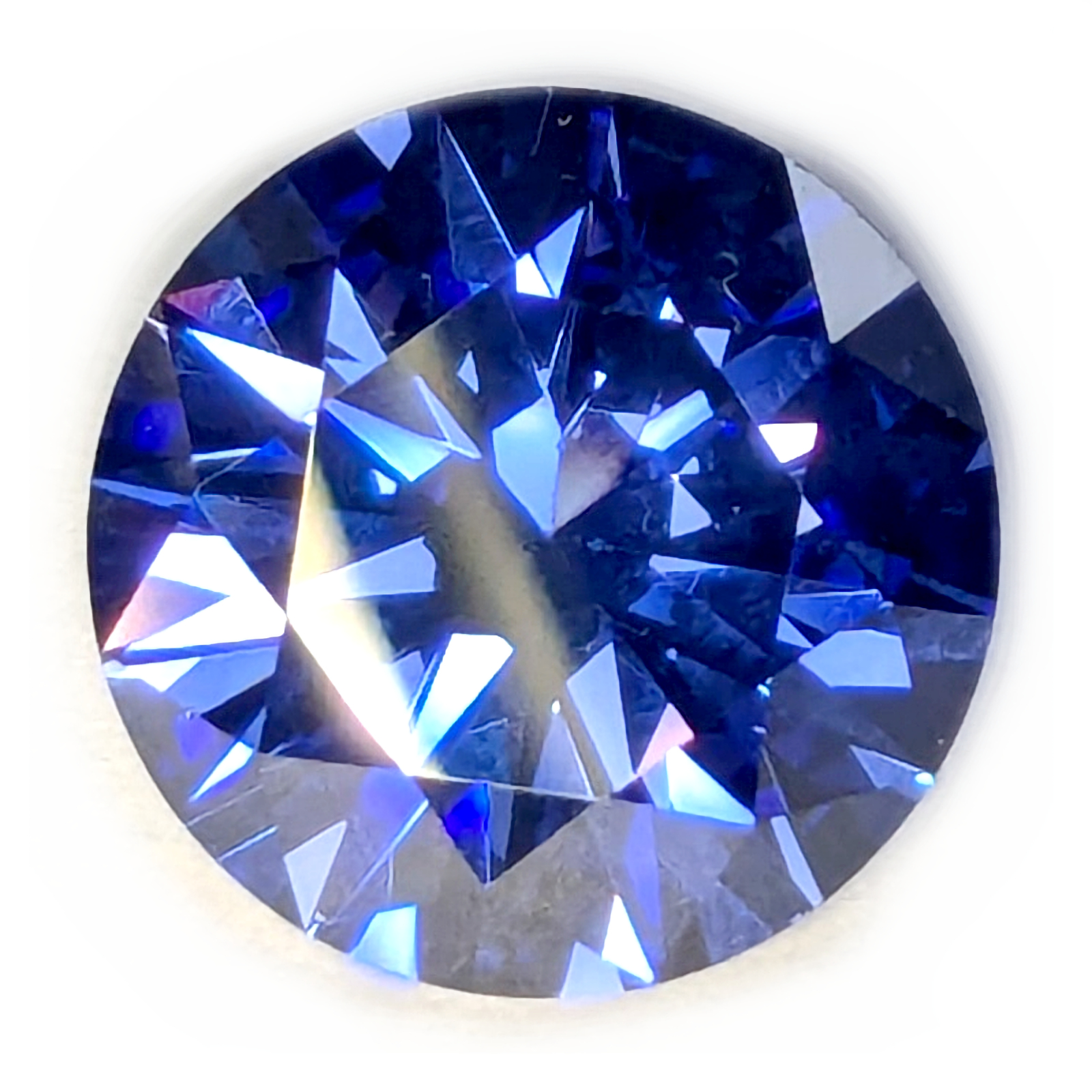Round Brilliant: Tanzanite Cubic Zirconia