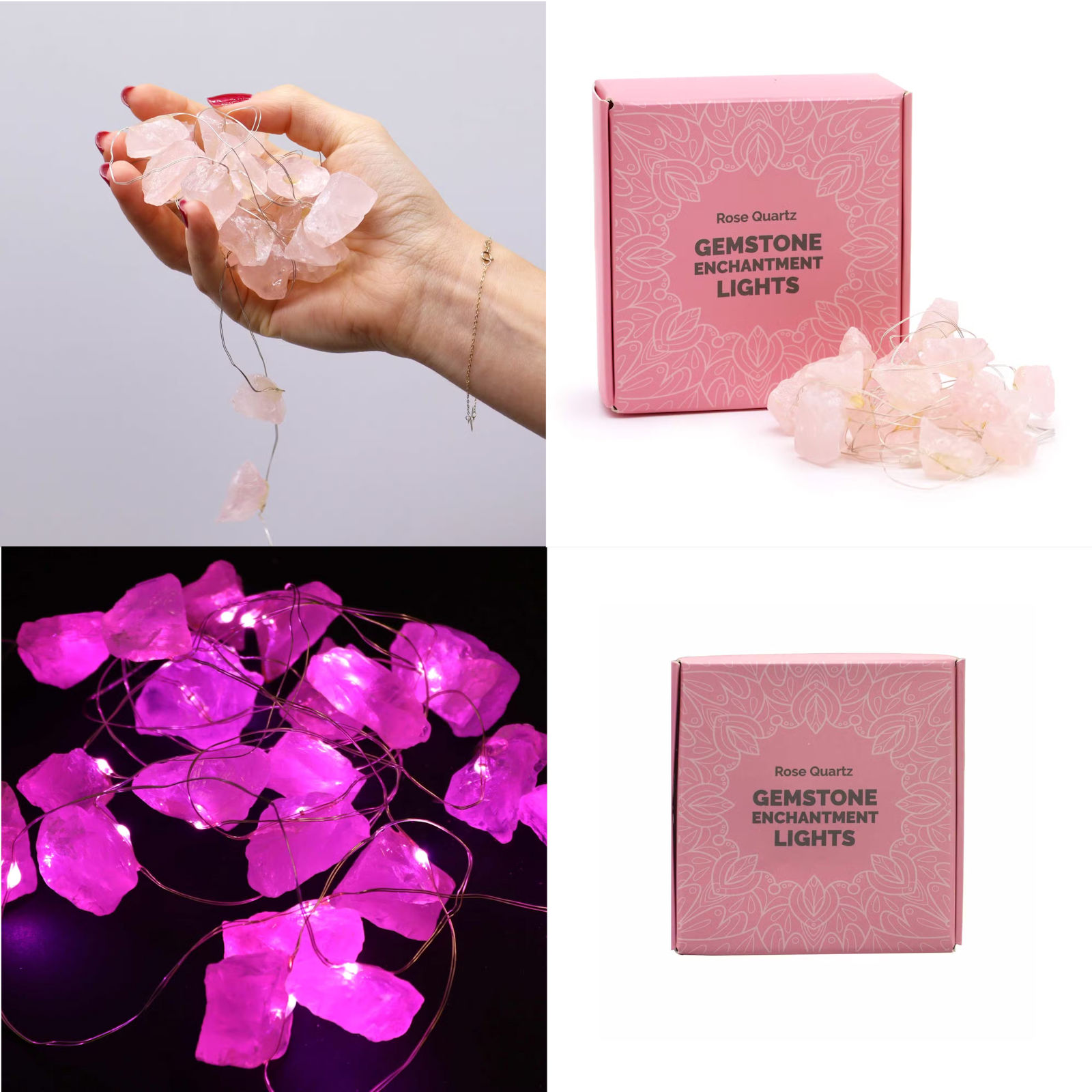 Gemstone Enchantment Lights - Rose Quartz
