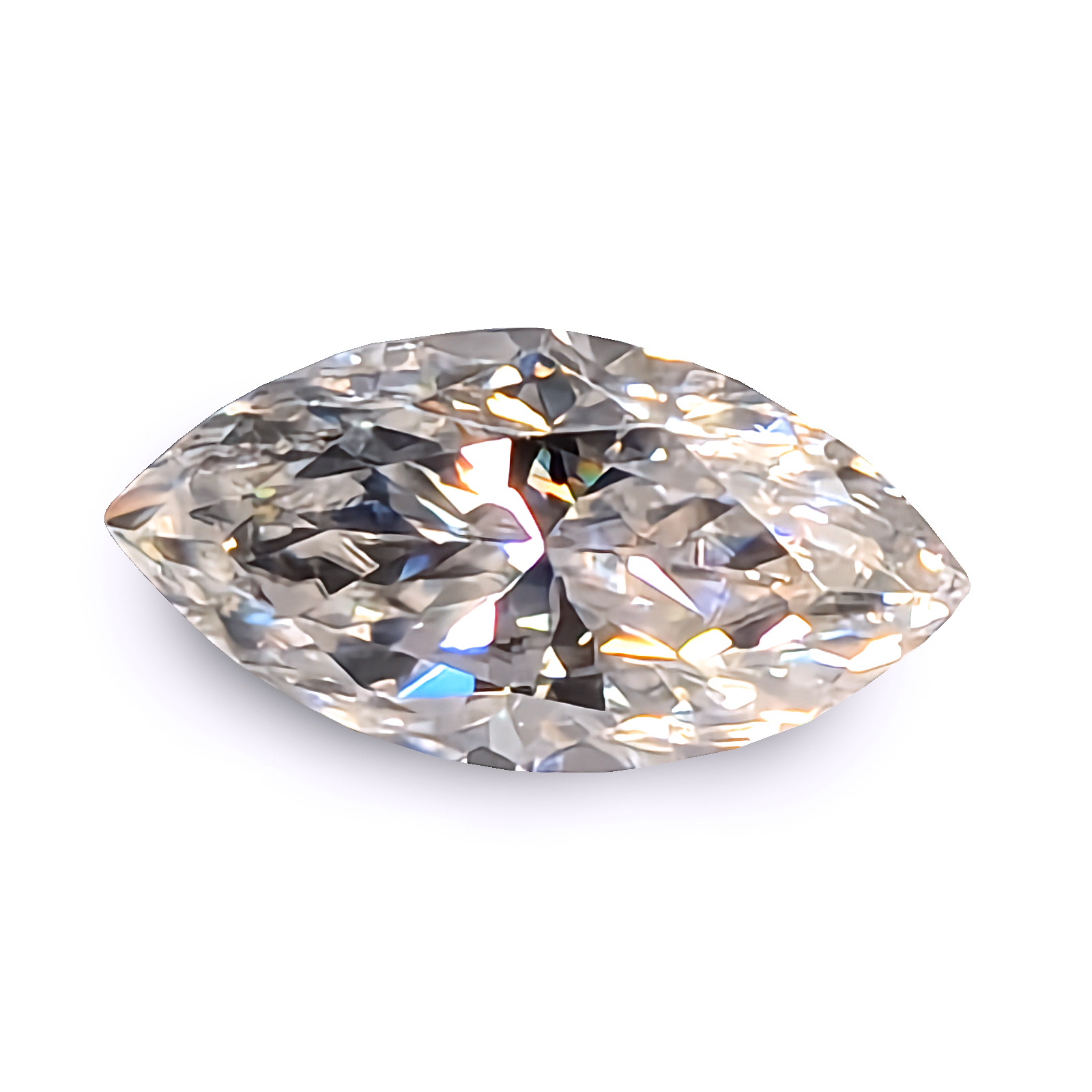 Moissanite:  Marquise White DEF Moissanite