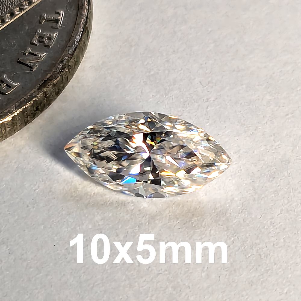Moissanite White DEF Marquise 10x5mm