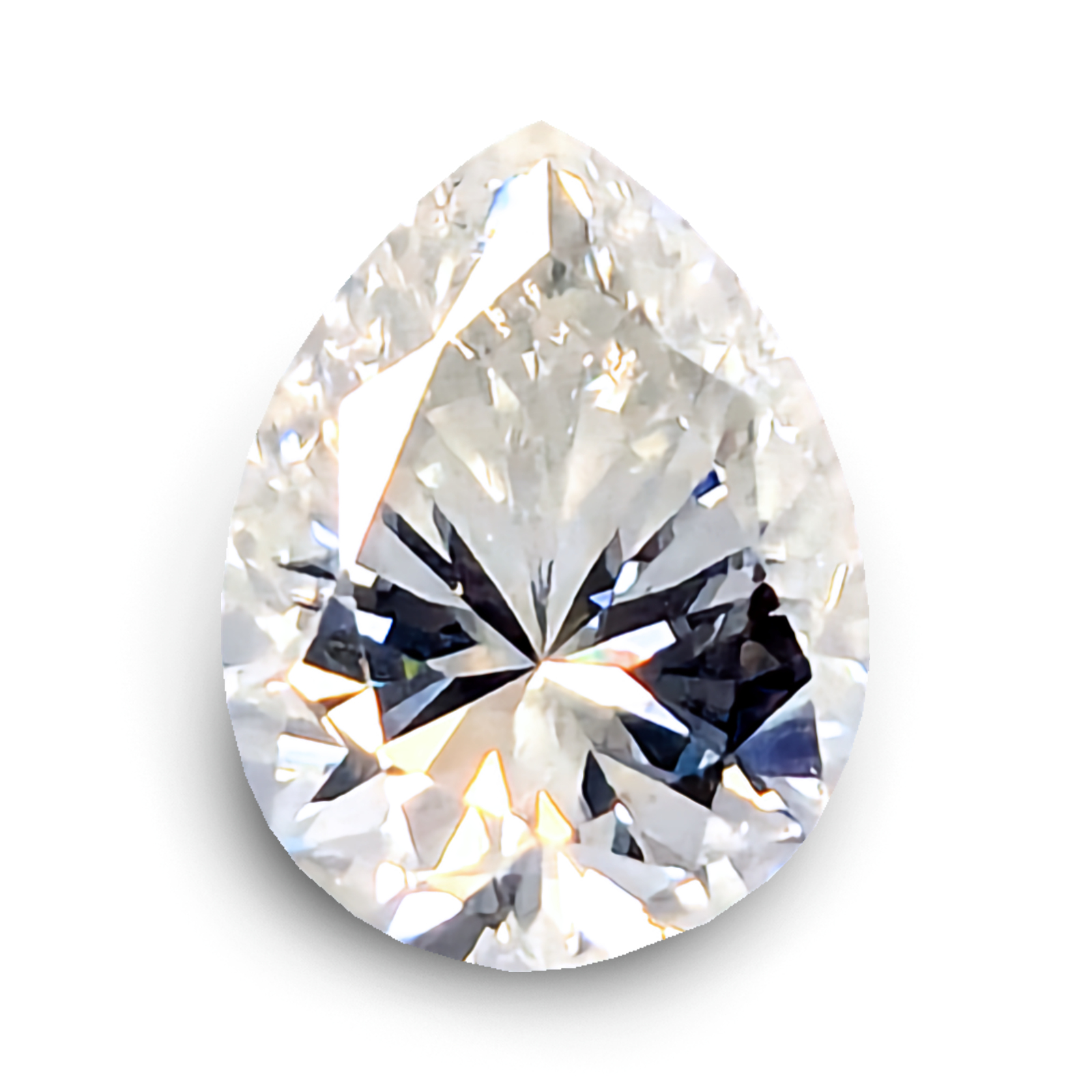 Moissanite:  Pear White DEF Moissanite
