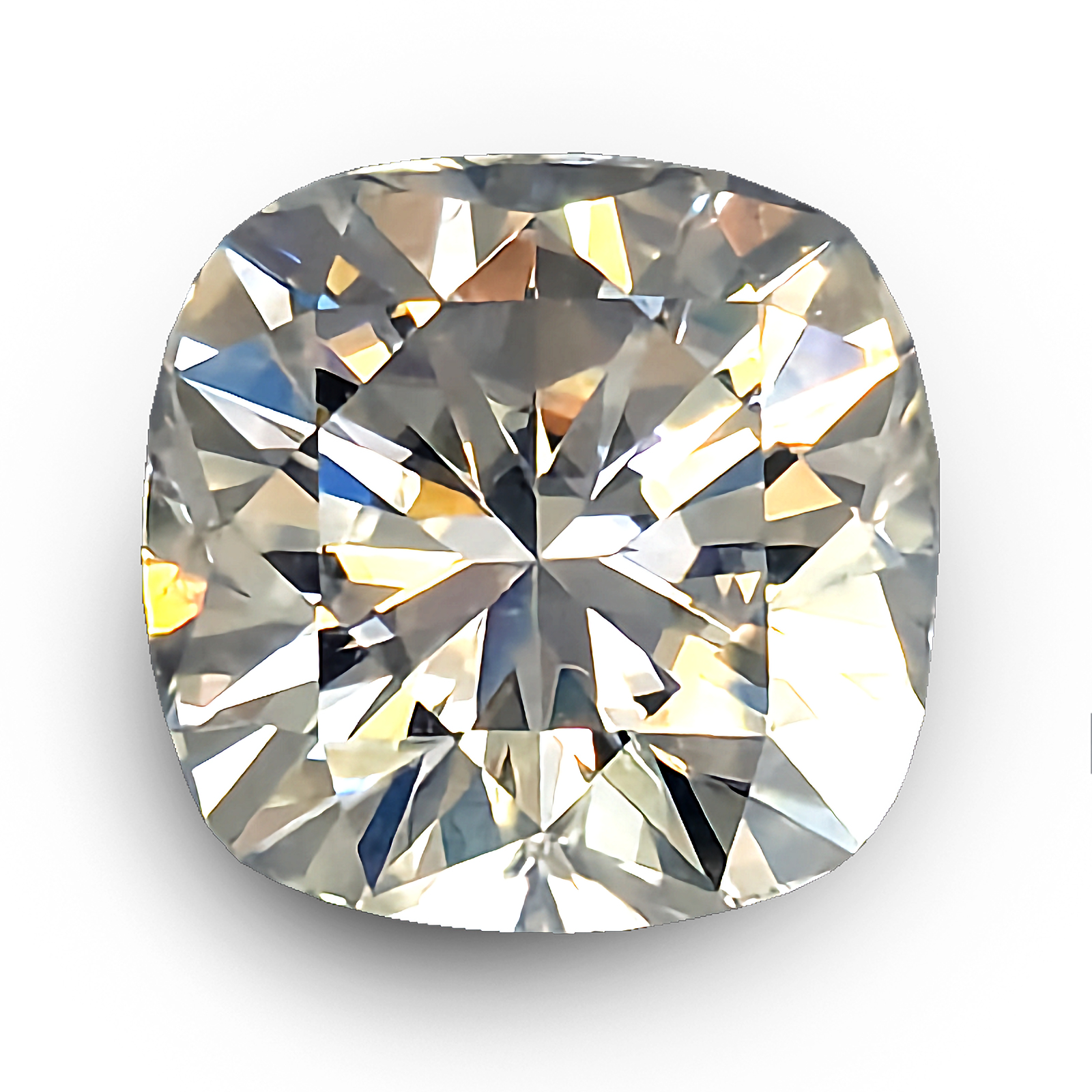 Moissanite:  Brilliant Cushion White DEF Moissanite