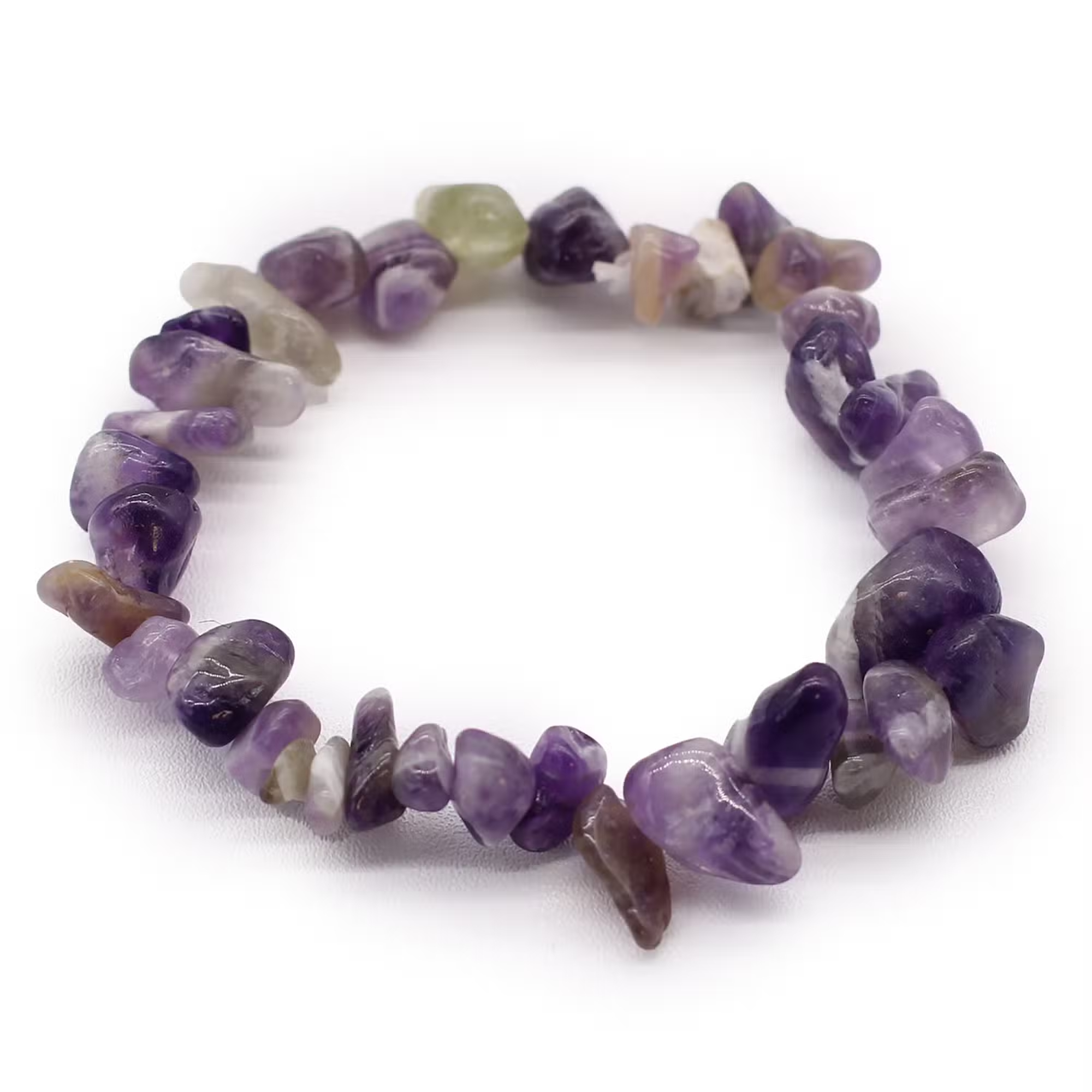 Amethyst Chip Stone Bracelet Natural Gemstone Stretch Bracelet