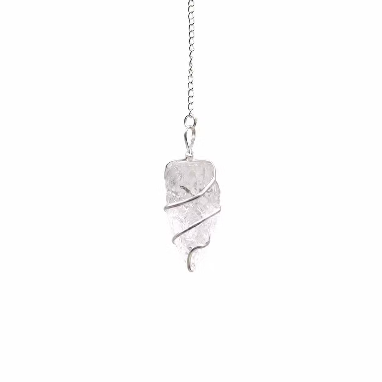 Raw Gemstone Pendulum - Rock Quartz