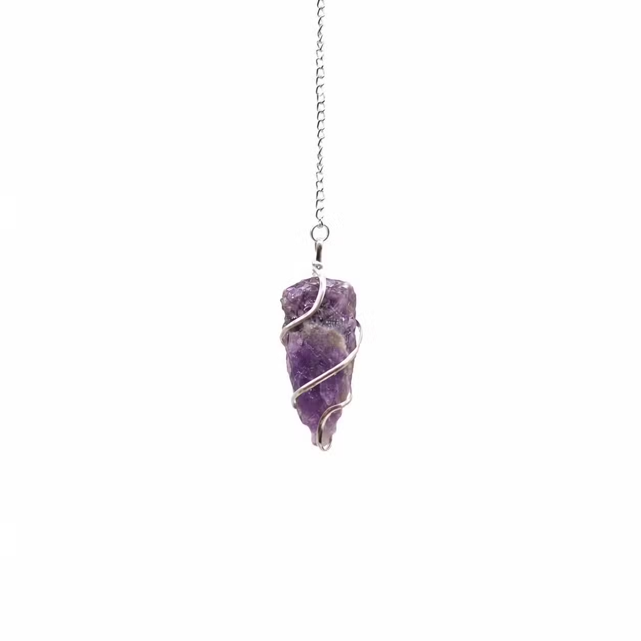 Raw Gemstone Pendulum - Amethyst