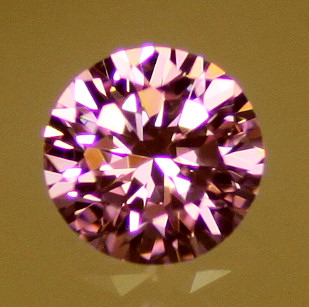 6A, Cubic Zirconia, Round Brilliant 8 Hearts & Arrows, Pink, 18.5mm (24ct)