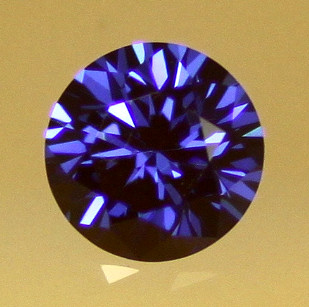 6A Quality:  Round Brilliant Blue Sapphire Cubic Zirconia