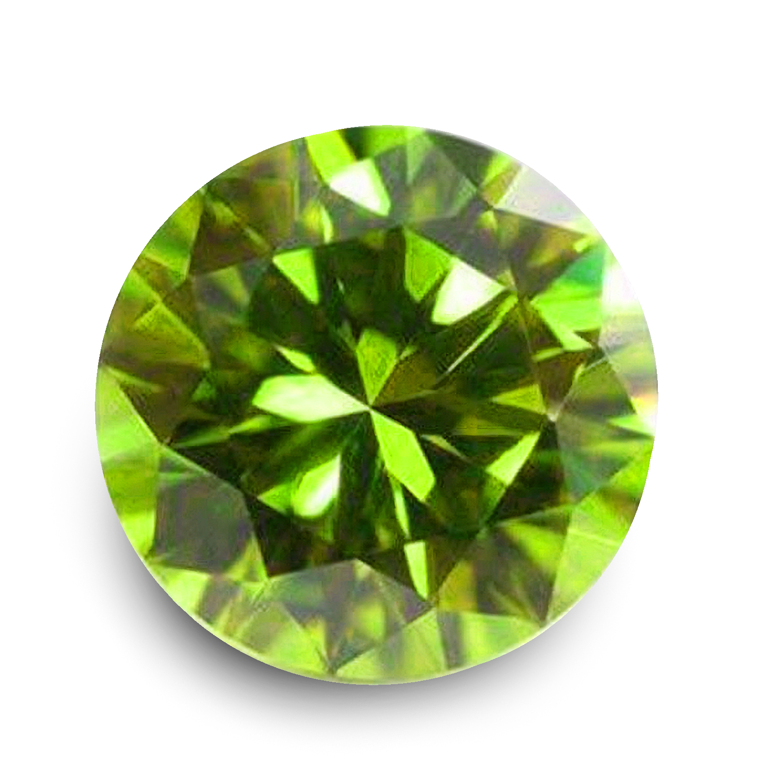 6A Quality Apple Green Round Brilliant 1mm