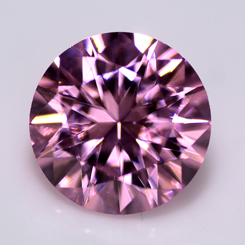 6A Quality:  Round Brilliant Pink Cubic Zirconia